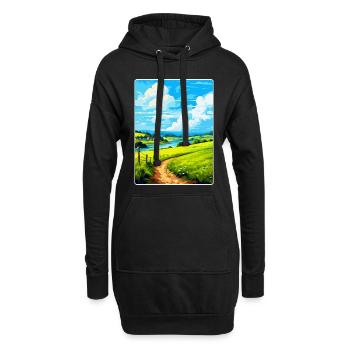 Lerryn Cornouailles Angleterre Royaume-Uni Affiche de voyage souvenir - Sweat-shirt à capuche long Femme - noir - Devant