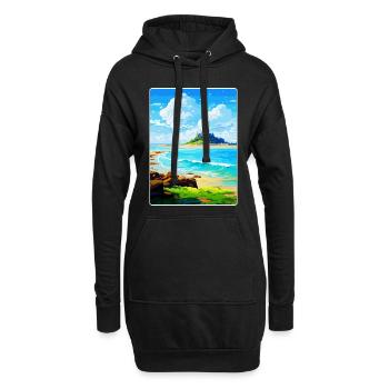 Marazion Cornouailles Angleterre Royaume-Uni Affiche de voyage WPA - Sweat-shirt à capuche long Femme - noir - Devant