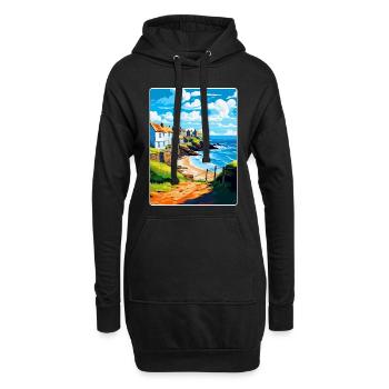 Gorran Haven Angleterre Royaume-Uni Affiche de voyage Souvenir WPA - Sweat-shirt à capuche long Femme - noir - Devant
