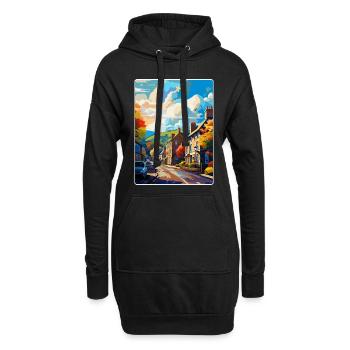Skipton England Uk Vintage Reiseposter Souvenir - Hoodie-Kleid - Schwarz - Vorne