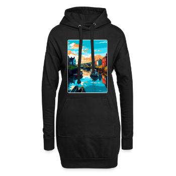Kingsbridge England Uk Reiseposter Souvenir WPA - Hoodie-Kleid - Schwarz - Vorne
