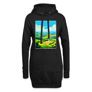 Camel Valley, Cornouailles, Angleterre, Royaume-Uni, Affiche de voyage, WPA - Sweat-shirt à capuche long Femme - noir - Devant