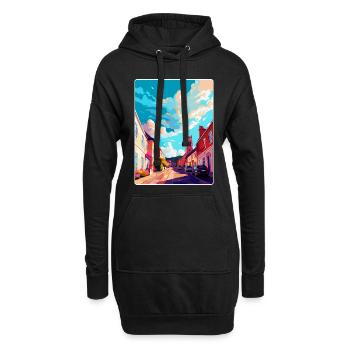 Honiton England Uk Vintage Reiseposter Souvenir - Hoodie-Kleid - Schwarz - Vorne
