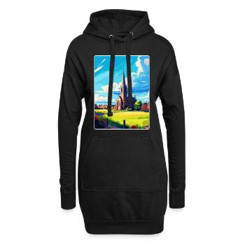 St Andrews, Écosse, Royaume-Uni, Affiche de voyage, Souvenir WPA - Sweat-shirt à capuche long Femme - noir - Devant