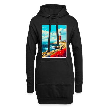 Portland Bill England Uk Reiseplakat Souvenir - Hoodie-Kleid - Schwarz - Vorne