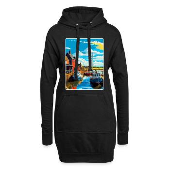 Whitstable Harbour, England, Vereinigtes Königreich, Reiseposter, WPA - Hoodie-Kleid - Schwarz - Vorne