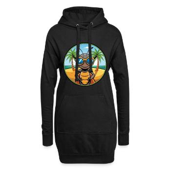 Ameise lustige Cartoon Sommer Strand Sonnenbrille Aufkleber - Hoodie-Kleid - Schwarz - Vorne
