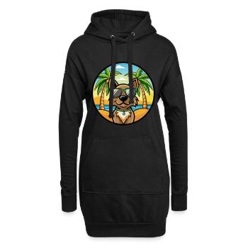 Cao da Serra de Aires Hunderasse Cartoon Sonnenbrille - Hoodie-Kleid - Schwarz - Vorne