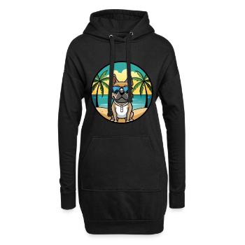 Braque Du Bourbonnais Hunderasse Cartoon Sonnenbrille - Hoodie-Kleid - Schwarz - Vorne
