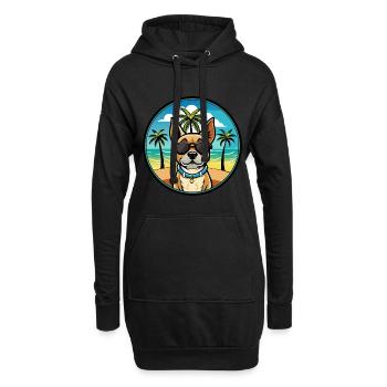 Braque Du Bourbonnais Hunderasse Cartoon Sonnenbrille - Hoodie-Kleid - Schwarz - Vorne