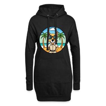 Braque Saint Germain Hunderasse Cartoon Sonnenbrille - Hoodie-Kleid - Schwarz - Vorne