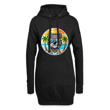 Bouvier Des Ardennes Hunderasse Cartoon Sonnenbrille - Hoodie-Kleid - Schwarz - Vorne