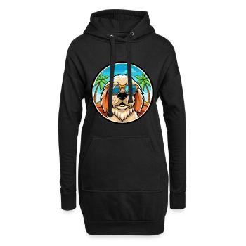 Clumber Spaniel Hunderasse Cartoon Sonnenbrille Strand - Hoodie-Kleid - Schwarz - Vorne