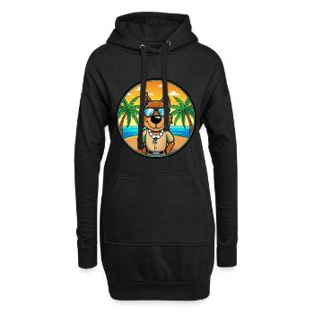 Lunettes de soleil Gascon Saintongeois Dog Breed Cartoon - Sweat-shirt à capuche long Femme - noir - Devant