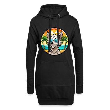 Grand Griffon Vendeen Hunderasse Cartoon Sonnenbrille - Hoodie-Kleid - Schwarz - Vorne
