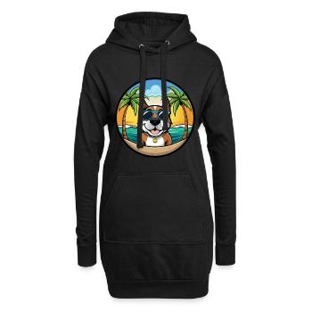 Perdiguero Navarro Hunderasse Cartoon Sonnenbrille - Hoodie-Kleid - Schwarz - Vorne