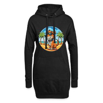Polnische Jagdhund Hund Rasse Cartoon Sonnenbrille - Hoodie-Kleid - Schwarz - Vorne