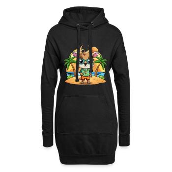 Antilope Lustige Cartoon Sommer Strand Sonnenbrille - Hoodie-Kleid - Schwarz - Vorne