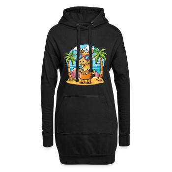 Camel Funny Cartoon Lunettes de soleil de plage d’été - Sweat-shirt à capuche long Femme - noir - Devant