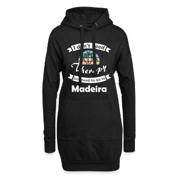L’île de Madère au Portugal - Sweat-shirt à capuche long Femme - noir - Devant