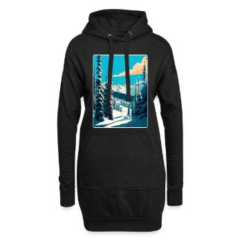Vail Ski Resort Skifahren Reise Poster Souvenir WPA - Hoodie-Kleid - Schwarz - Vorne