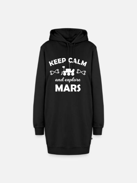 Die Fahrt ins Universum - Hoodie-Kleid - Schwarz