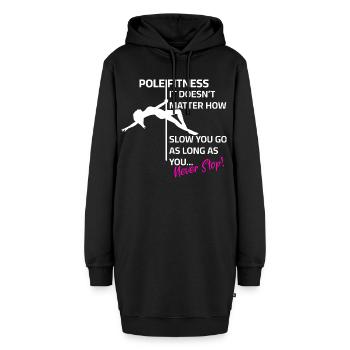Dicton silhouette de pole dance - Sweat-shirt à capuche long Femme - noir - Devant