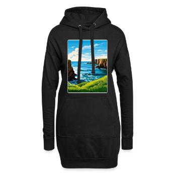 North Coast 500 Scotland Voyage Poster Souvenir - Sweat-shirt à capuche long Femme - noir - Devant