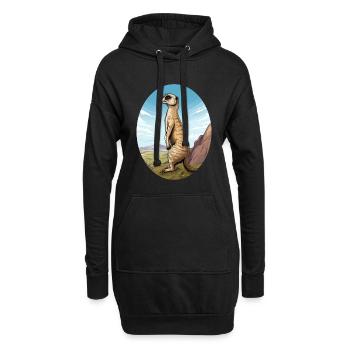 Suricate - Sweat-shirt à capuche long Femme - noir - Devant