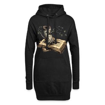 Lesen - Hoodie-Kleid - Schwarz - Vorne