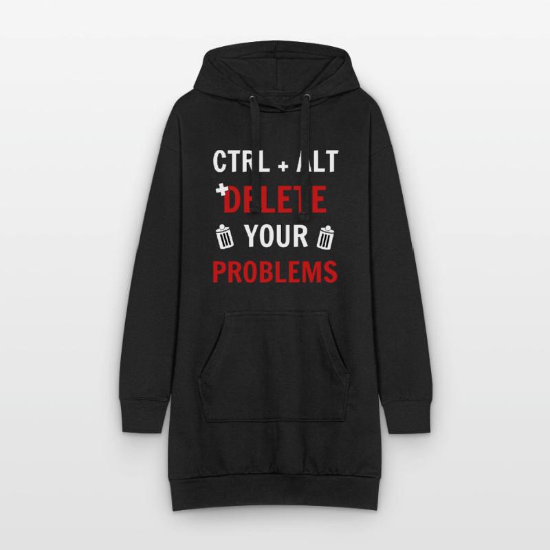 Ctrl + Alt + delete your problems programmierer Hoodie-Kleid