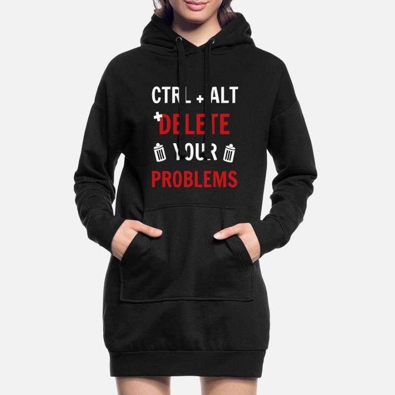 Ctrl + Alt + delete your problems programmierer Hoodie-Kleid