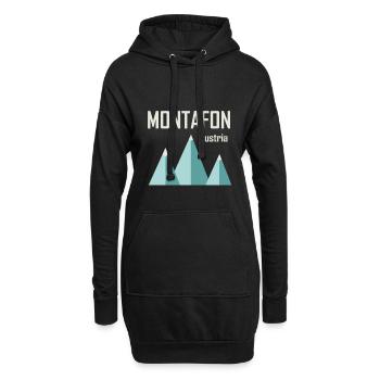 Minimal Montafon - Sweat-shirt à capuche long Femme - noir - Devant