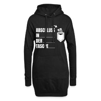 Abschluss in der Tasche Schulabschluss - Hoodie-Kleid - Schwarz - Vorne