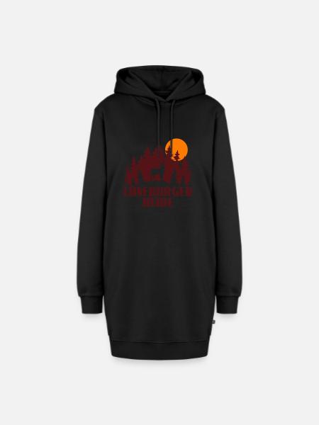 Lüneburger Heide - Hoodie-Kleid - Schwarz
