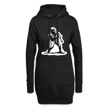 Baseball player black white - Hoodie Dress - black - Front
