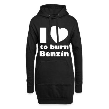 Verbrenner und Benzin Autos - Hoodie-Kleid - Schwarz - Vorne