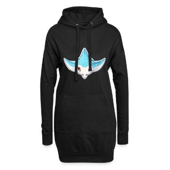 Rochen Ozeanmotiv Meeresliebhaber - Hoodie-Kleid - Schwarz - Vorne