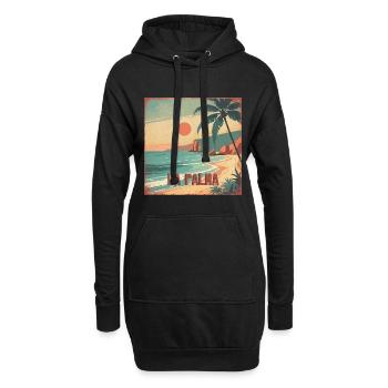 La Palma - Sweat-shirt à capuche long Femme - noir - Devant