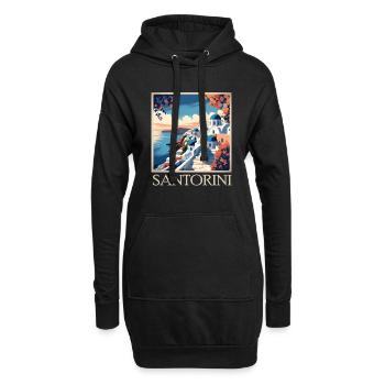 Santorini - Hoodie-Kleid - Schwarz - Vorne