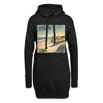 Amrum Nordsee Strand - Hoodie-Kleid - Schwarz - Vorne