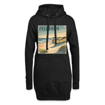 Pellworm Nordsee Strand - Hoodie-Kleid - Schwarz - Vorne