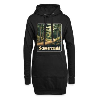 Schwarzwald Waldweg - Hoodie-Kleid - Schwarz - Vorne