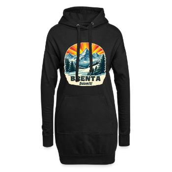 Brenta Dolomites - Sweat-shirt à capuche long Femme - noir - Devant