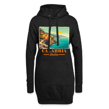 Kalabrien orange - Hoodie-Kleid - Schwarz - Vorne