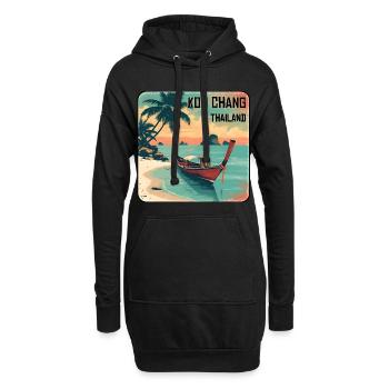 Koh Chang - Hoodie-Kleid - Schwarz - Vorne