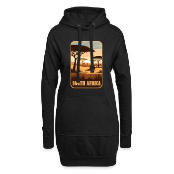 Afrique du Sud Afrika Safari - Sweat-shirt à capuche long Femme - noir - Devant