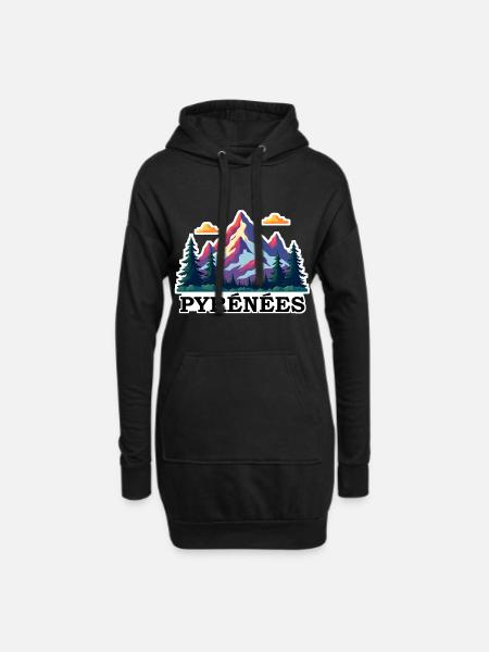 Pyrénées Pyrénées - Sweat-shirt à capuche long Femme - noir