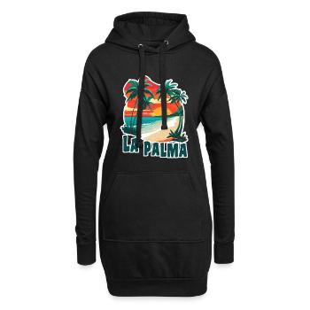 La Palma, îles Canaries - Sweat-shirt à capuche long Femme - noir - Devant