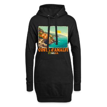 Amalfi Küste Italien - Hoodie-Kleid - Schwarz - Vorne